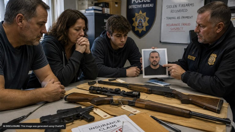A Family’s Stolen Guns Were Recovered After Being Traded Away as Payment — Then Police Found the Buyer Had Faked an Insurance Claim