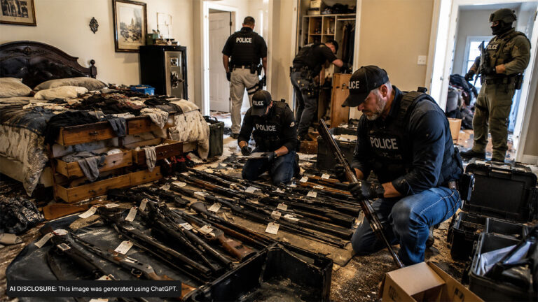 A Midland Homeowner Came Home to a Ransacked House and Missing Guns — Then Police Recovered 57 Firearms and Arrested Six People