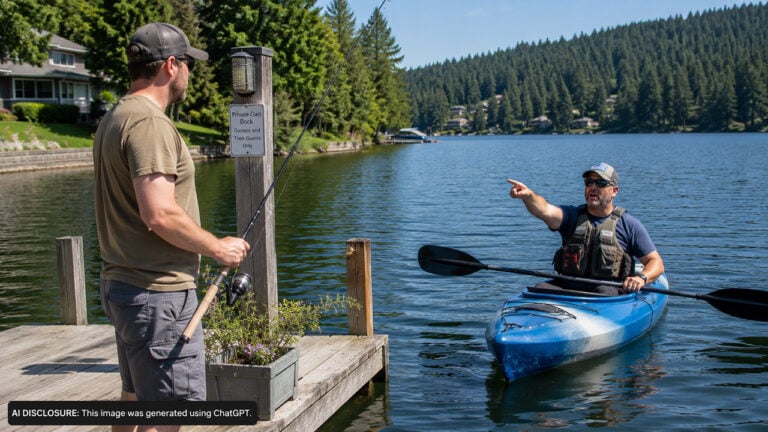 A Washington Man Was Fishing His Family Friend’s Lakefront Dock With Permission — Then a Stranger on a Kayak Accused Him of Trespassing