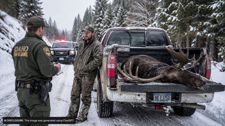 An Idaho Hunter Got Stuck In The Snow With A Poached Bull Moose — Then The Men Who Gave Him A Ride Wrote Down His Plate