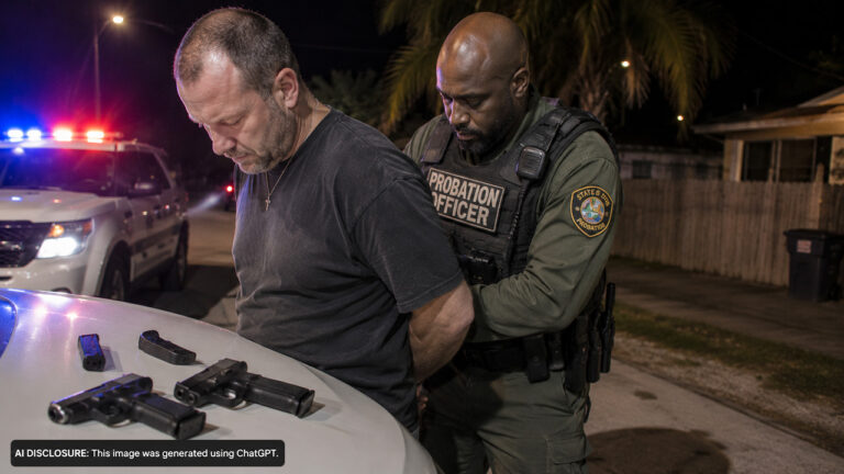 Florida Probation Officers Found Two Stolen Handguns On A Titusville Man — Then One Loose Bullet By An RV Led To Two More
