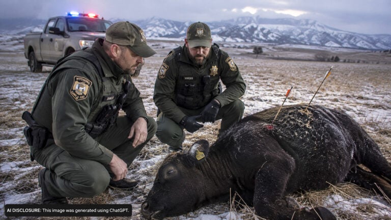 Wyoming Wardens Staked Out A Cody Field For Five Nights Waiting On A Poacher — Then Arrows In A Dead Cow Named Him